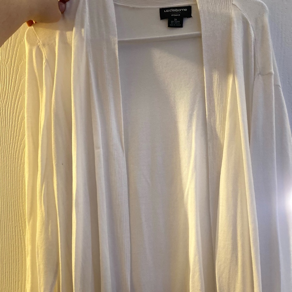 White cardigan